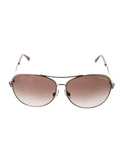 Pre-owned Roberto Cavalli Aviator Gradient Sunglasses In Brown