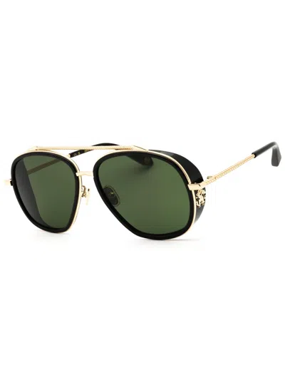 Roberto Cavalli Aviator Metal Unisex Sunglasses In Green