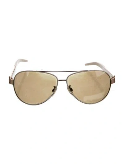 Pre-owned Roberto Cavalli Aviator Tinted Sunglasses In White