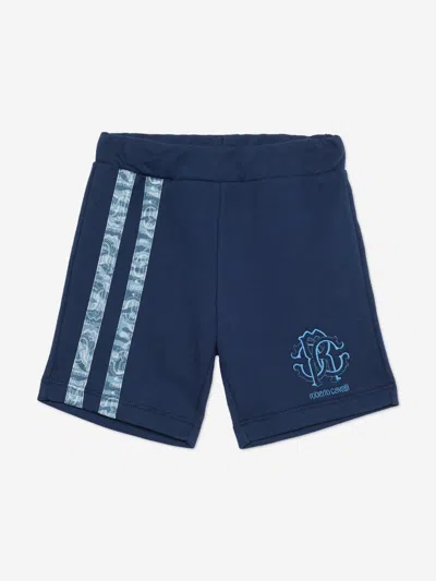 Roberto Cavalli Kids'  Baby Boys Logo Bermuda Shorts In Blue