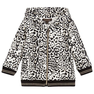 Roberto Cavalli Baby Girls Leopard Hooded Top In Gold