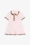 Roberto Cavalli Baby Pink Dress With Jaguar Skin Inserts In Pink