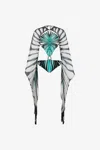 Roberto Cavalli Ray Of Sea Print Trikini