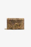 Roberto Cavalli Bag With Golden Python And Snake Motif In Gold