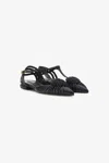 Roberto Cavalli Ballerina With Weave In Black