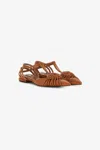 Roberto Cavalli Ballerina With Weave In Brown