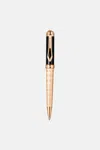 Roberto Cavalli Ballpoint Pen, Rose Gold Color & Blue Lacquer