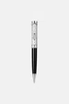 Roberto Cavalli Ballpoint Pen, Silver Color & Black Lacquer