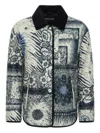 Roberto Cavalli Bandana-print Jacket In Blue