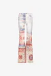 Roberto Cavalli Bandana Print Jeans In Multi