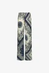 Roberto Cavalli Bandana Print Palazzo Pants In Blue