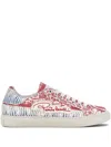 Roberto Cavalli Bandana Print Sneakers In Red