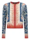 Roberto Cavalli Bandana-print Sweater In Blue