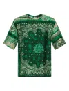 Roberto Cavalli Bandana Print T-shirt In Green