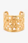 Roberto Cavalli Bangle Bracelet With Braided Details In Gold
