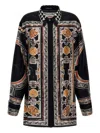 Roberto Cavalli Baroque-print Silk Dress In Multi