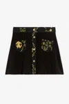 Roberto Cavalli Baroque-print Skirt In Black