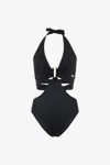 Roberto Cavalli Bathing Suit With Cut-outs In Black