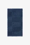 Roberto Cavalli Beach Towel With All-over Cavalli Class Logo