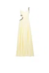 ROBERTO CAVALLI BEAD-EMBELLISHED CUT-OUT SILK MAXI DRESS