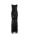 ROBERTO CAVALLI BEAD-EMBELLISHED GIRAFFE MAXI DRESS