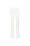 Roberto Cavalli Bead-embellished Jeans In White