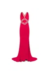 Roberto Cavalli Bead-embellished Maxi Dress In Red