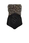 Roberto Cavalli Bead-embellished Wrap-effect Bodysuit In Black