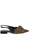 Roberto Cavalli Beaded-embellishment Flat Pumps In Multi