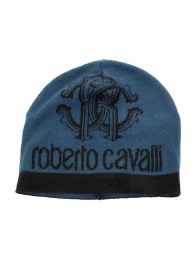 Pre-owned Roberto Cavalli Beanie In Blue