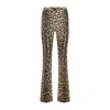Roberto Cavalli Animalier-printed Bootcut Jeans In Brown
