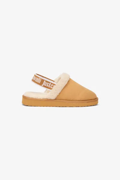 Roberto Cavalli Beige Comfy Style Sabot Shoes In Multi