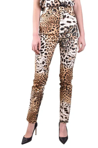 Roberto Cavalli Beige Cotton Trousers