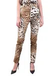 Roberto Cavalli Wild Side Slim Fit High Waist Trousers In Pink