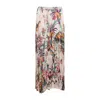 Roberto Cavalli Floral Print Asymmetric Silk Midi Skirt