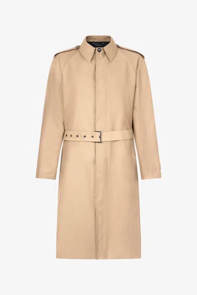 Roberto Cavalli Beige Trench Coat In Brown