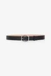 Roberto Cavalli Belt With Branded Geometric Buckle In Black