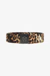 Roberto Cavalli Belt With Leopard Print In Light Brown