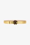 Roberto Cavalli Belt With Monogram Rc In Gold