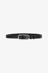 Roberto Cavalli Belt With Monogram Mirror Snake In Black