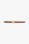 Roberto Cavalli Snake-head Crystal-embellished Belt In Brown