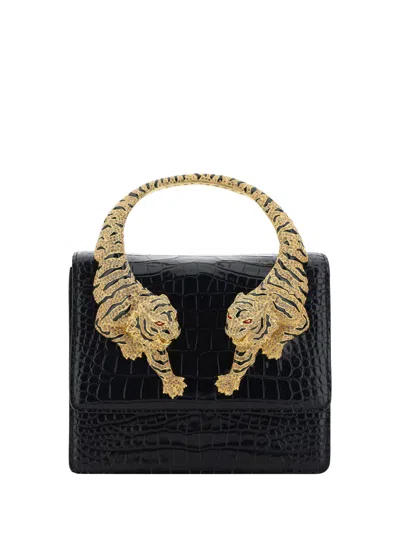 Roberto Cavalli Big Roar Handbag In Black