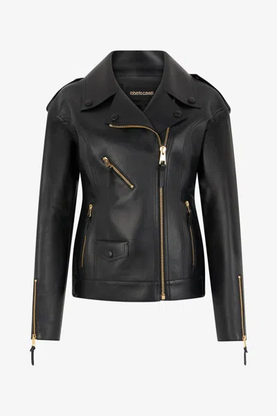 ROBERTO CAVALLI BIKERJACKE AUS LEDER