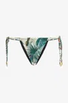 Roberto Cavalli Bikini Bottom With Jungle Print In Green