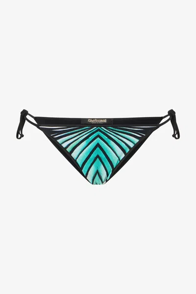 Roberto Cavalli Ray Of Sea Print Bikini Bottoms