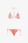 Roberto Cavalli Bikini With Jaguar Skin Print In Red