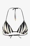 Roberto Cavalli Ray Of Sea Print Bikini Top