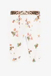 Roberto Cavalli Bird And Leopard-print Cotton Sweatpants In Pink