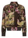 Roberto Cavalli Bomber Jacket With Natural Landscape In Brown