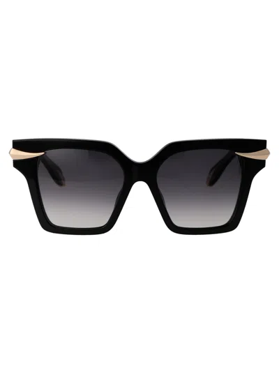 ROBERTO CAVALLI ROBERTO CAVALLI BLACK ACETATE SUNGLASSES